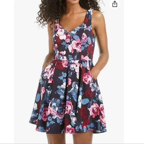 🌺TRIXXI🌺ALL OVER FLORAL DRESS WITH POCKETS🌺 - Picture 1 of 8